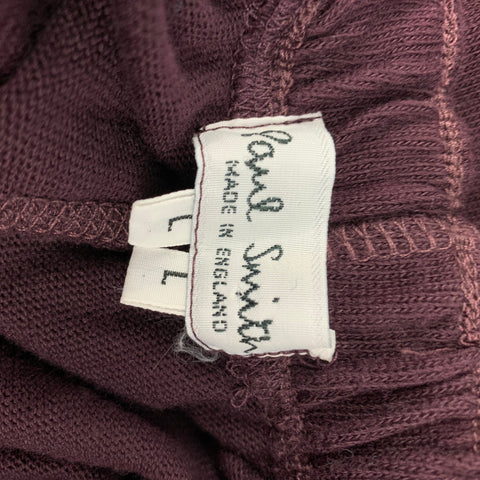 PAUL SMITH Size L Burgundy Cotton Sweatpants Casual Pants