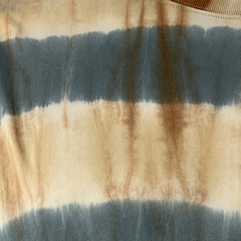 SONG FOR THE MUTE Taille L T-shirt à col rond en coton multicolore Tie Dye marron