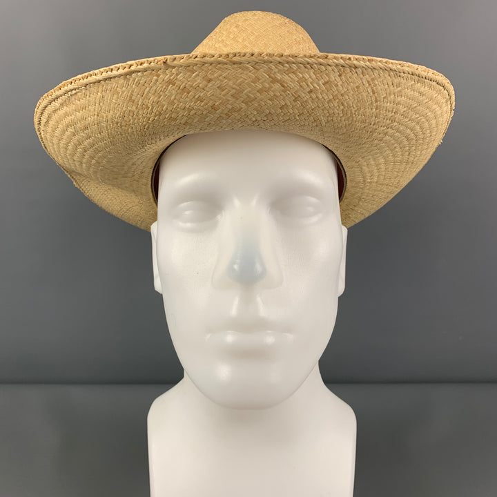 Vintage LOCK & CO HATTERS Size M Beige Straw Hats