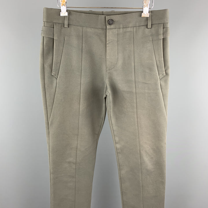 EMPORIO ARMANI Size 30 Slate Solid Cotton Zip Fly Casual Pants