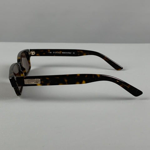 GUCCI Brown Black Tortoise Acetate Sunglasses