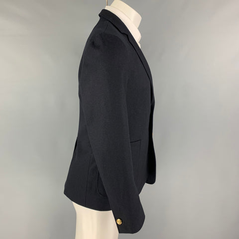 MAISON KITSUNE Size 36 Navy Wool Notch Lapel Sport Coat