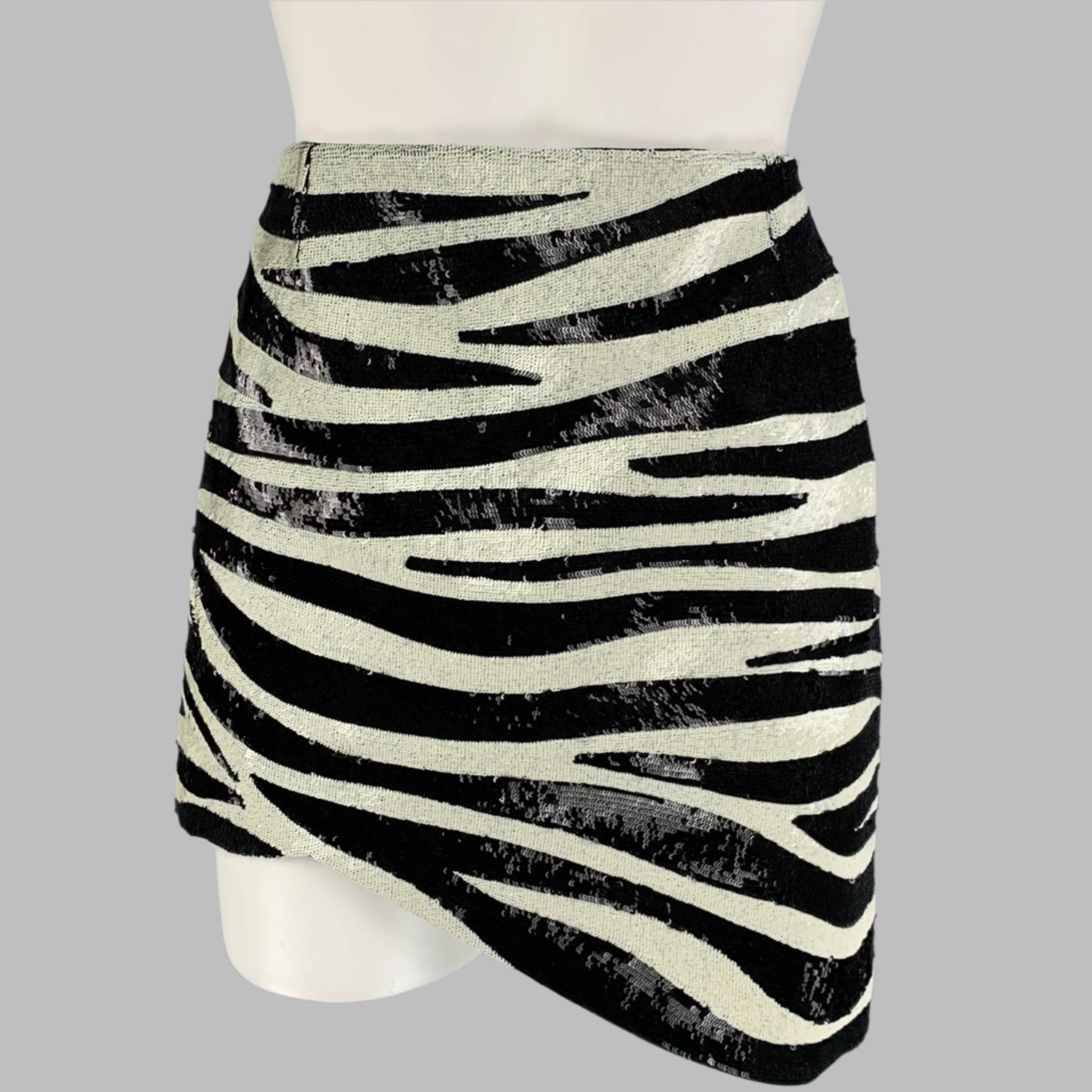 Zebra print outlet fitted skirt