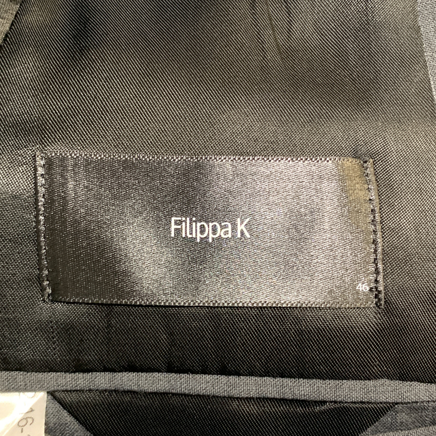 FILIPPA K 36 Dark Gray Stripe Polyester Blend Notch Lapel Sport Coat