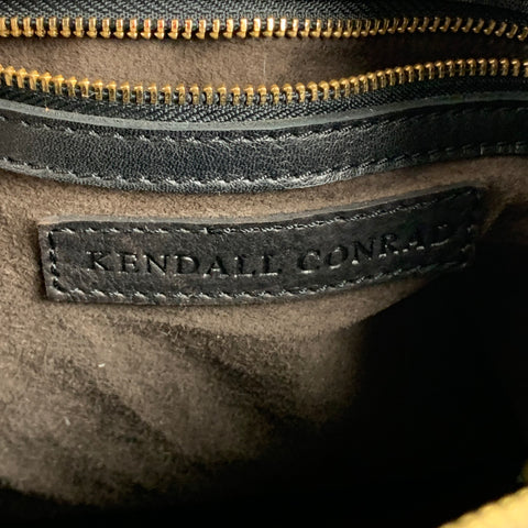KENDALL CONRAD Black Leather Shoulder Handbag