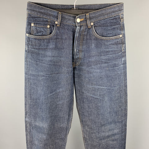 DANIEL CLEARY Size 36 Indigo Wash Selvedge Denim Button Fly Jeans
