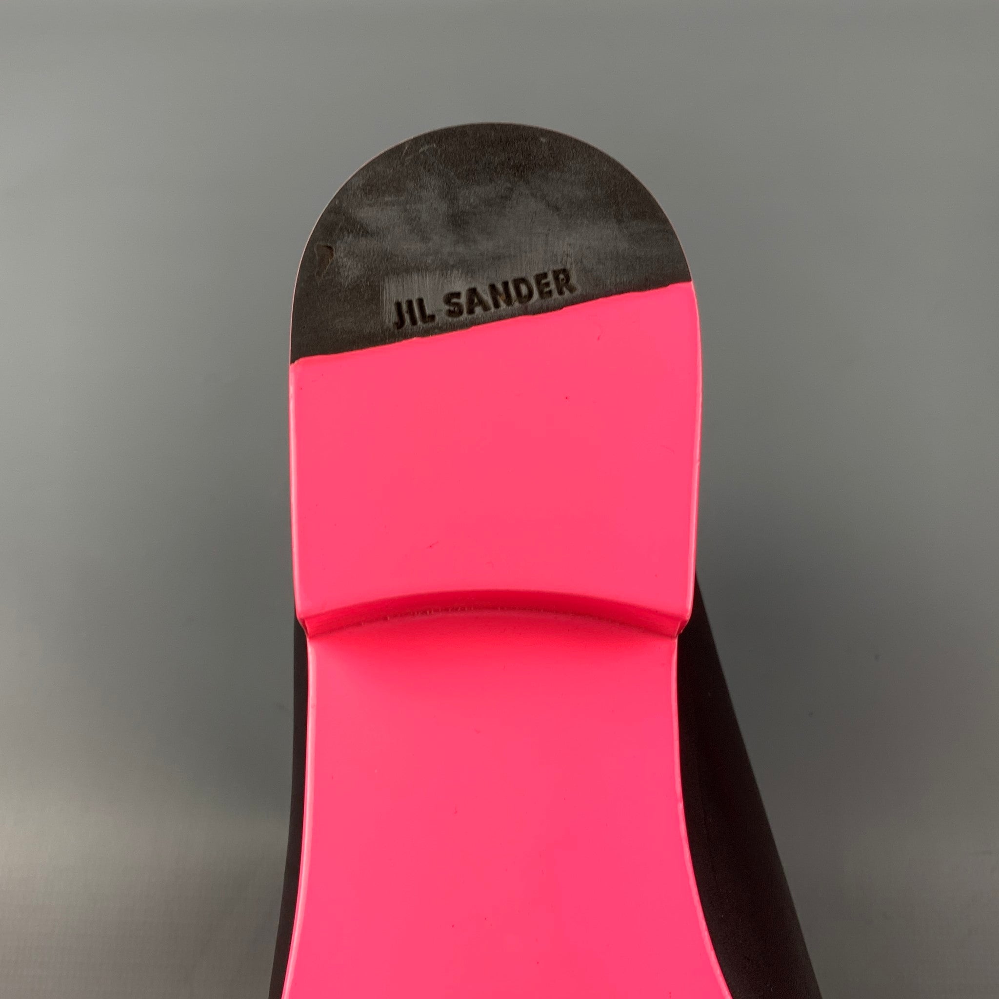 JIL SANDER x RAF SIMONS Spring 2011 Size 11 Black & Pink Leather