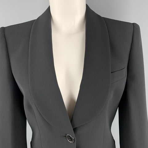 GIORGIO ARMANI Size M Black Shawl Collar Blazer
