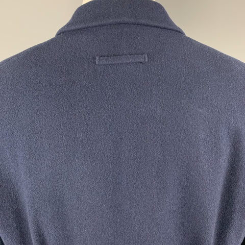 JEAN PAUL GAULTIER Size 38 Navy Lana Wool Peak Lapel Sport Coat