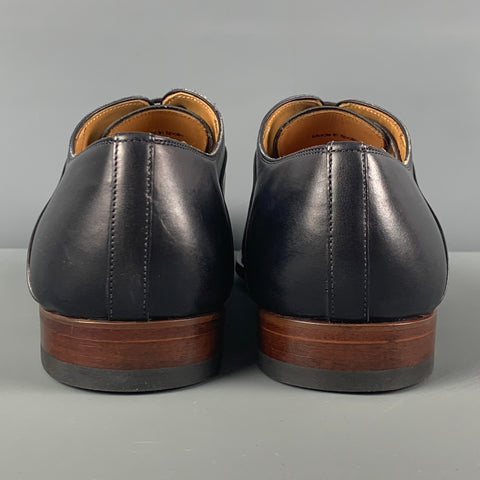 MAGNANNI Size 8.5 Brown Black Ombre Leather Lace Up Shoes