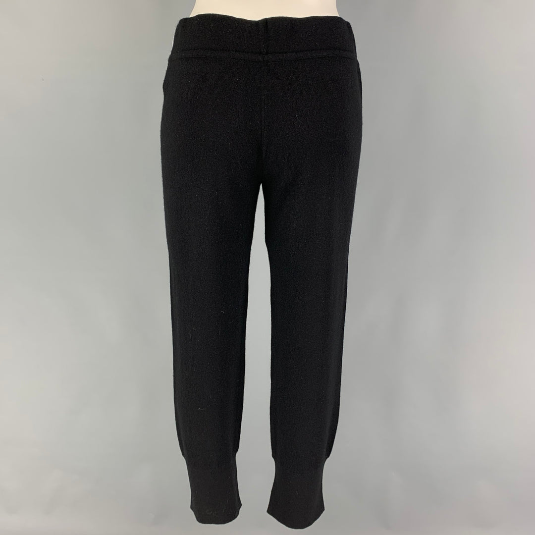 RAQUEL ALLEGRA Size M Black Cashmere Elastic Waistband Casual Pants