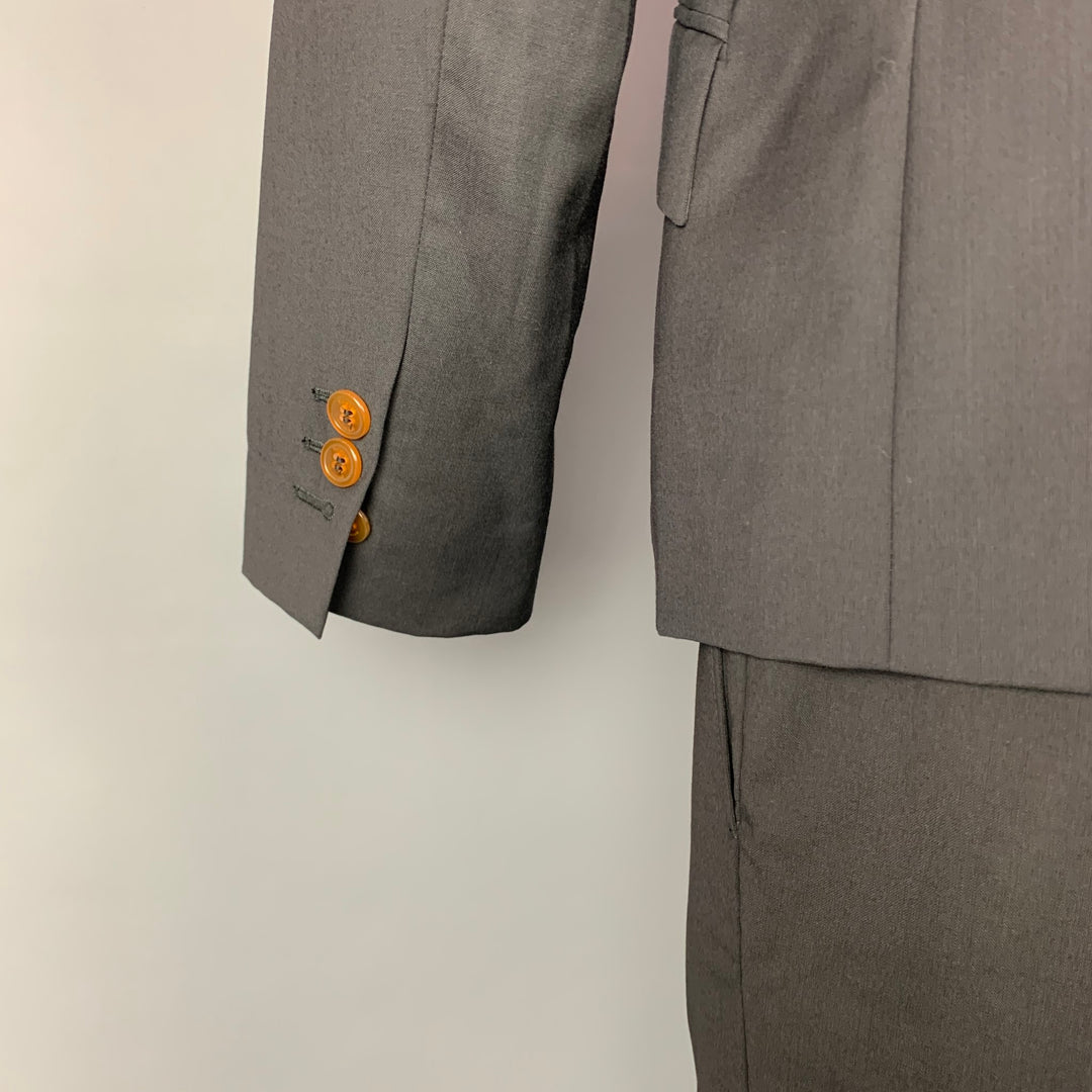 VIVIENNE WESTWOOD MAN Size 38 Navy Wool Peak Lapel Simulated Vest Layer Suit
