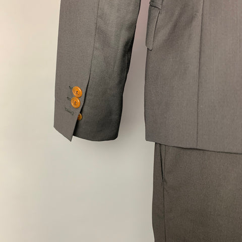 VIVIENNE WESTWOOD MAN Size 38 Navy Wool Peak Lapel Simulated Vest Layer Suit