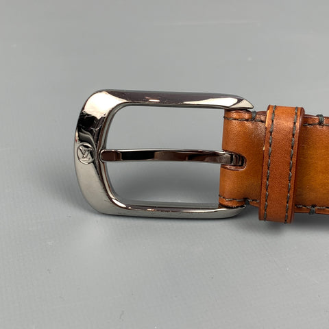 LOUIS VUITTON Size 36 Cognac Leather Belt
