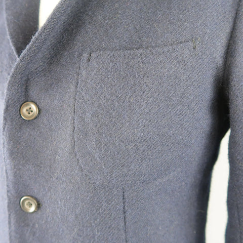 45rpm L-XL / JP 5 Navy Wool Twill Patch Pocket Soft Shoulder Jacket 45rpm