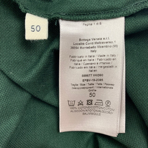 BOTTEGA VENETA Size M Forest Green Cotton Buttoned Polo