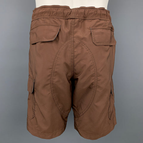 BRUNELLO CUCINELLI Size 34 Brown Cargo Polyester Cargo Swim Trunks