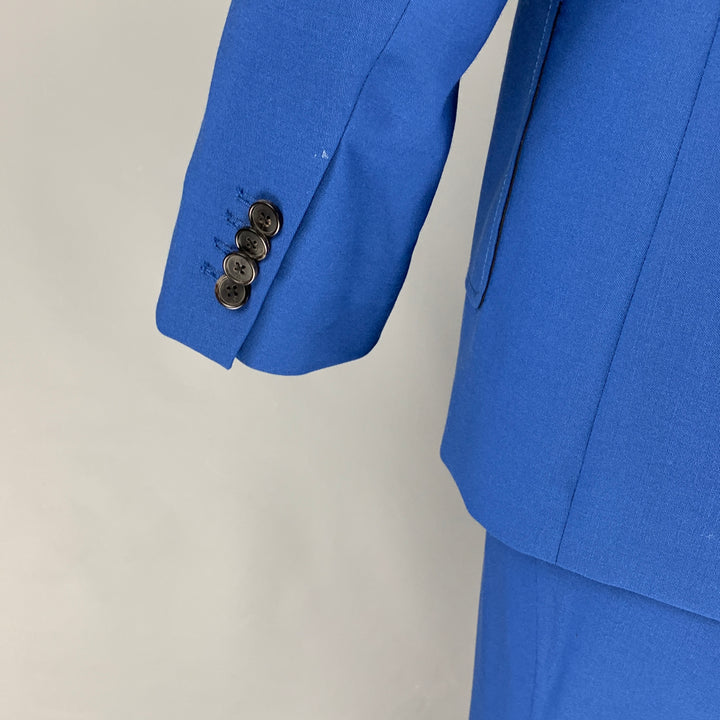 3.1 PHILLIP LIM Size 40 Royal Blue Wool Blend Notch Lapel Suit