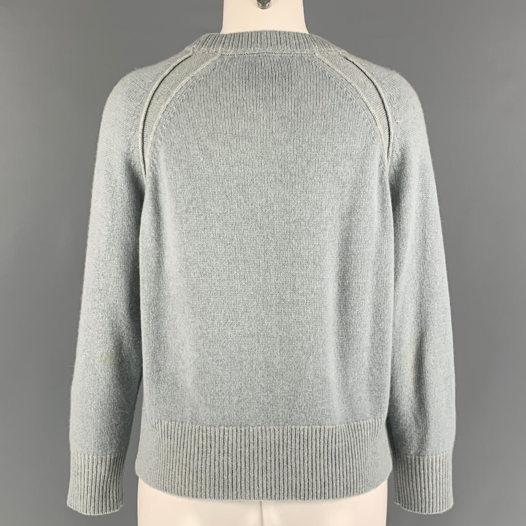 BROCHU WALKER Size S Light Blue Cashmere Solid Crew-Neck Sweater