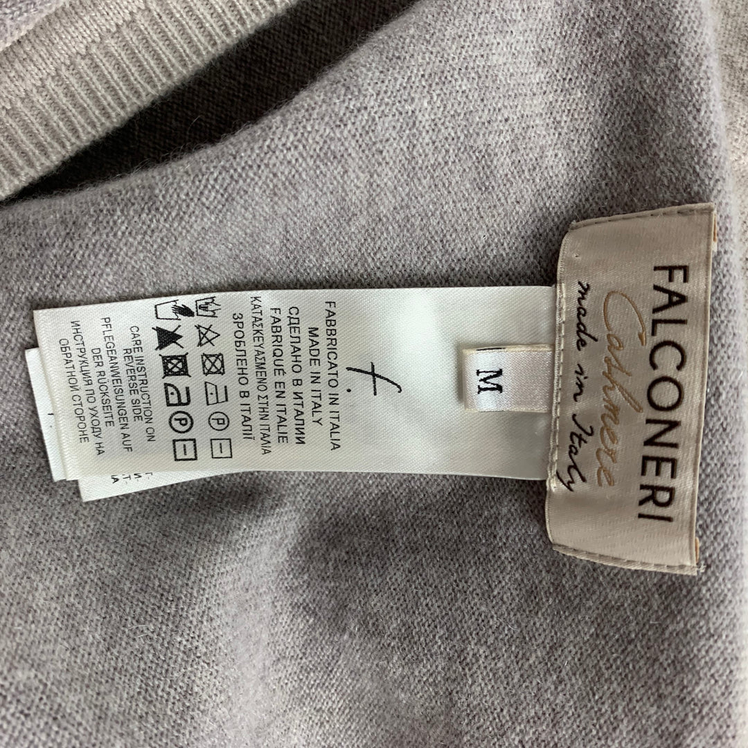 FALCONERI Size M Taupe & Beige Color Block Cashmere Sweater