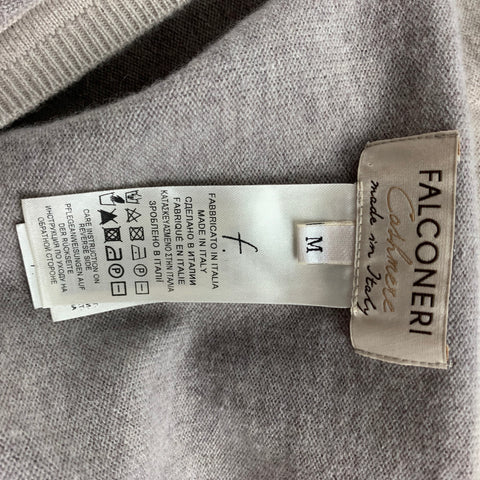 FALCONERI Size M Taupe & Beige Color Block Cashmere Sweater