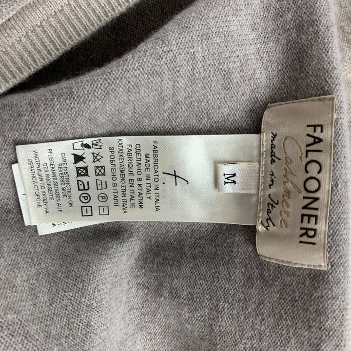 FALCONERI Size M Taupe & Beige Color Block Cashmere Sweater