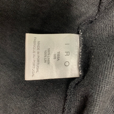 IRO Tissa Size XS Black Solid Linen Sleeveless Tank Top