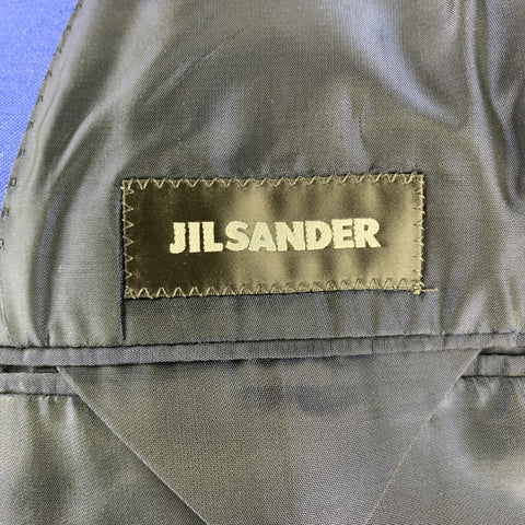 JIL SANDER Size 42 Royal Blue Wool / Mohair Notch Lapel Sport Coat