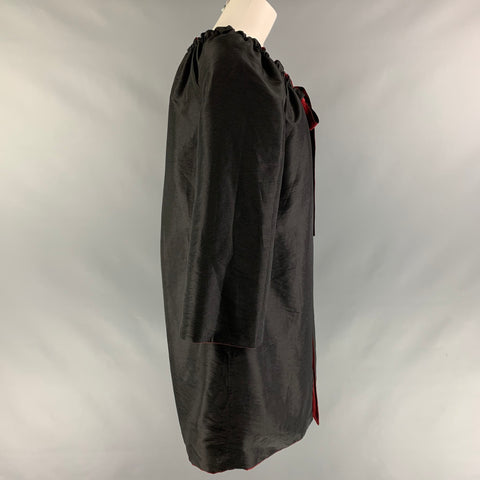 HEIDI WEISEL Abrigo reversible de poliéster negro rojo talla L