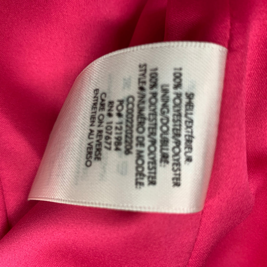 ALICE + OLIVIA Size L Pink Polyester Solid Shawl Collar Jacket