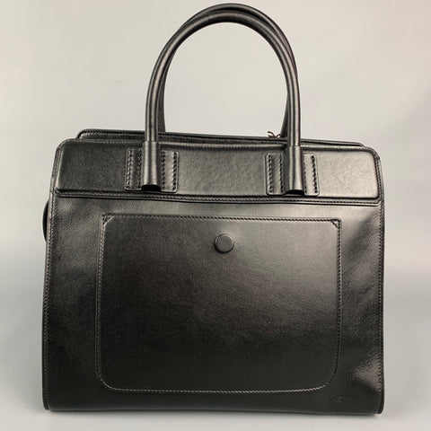 TOD'S Bolso tote Double T de piel lisa en color negro