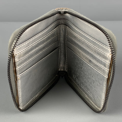 NICE COLLECTIVE Silver Metallic Leather Wallet