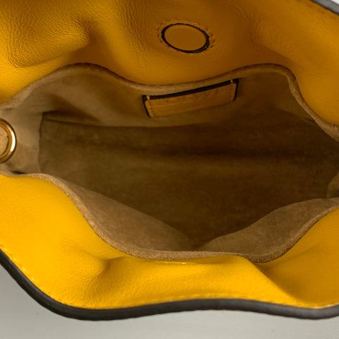 LOEWE Yellow Leather Flamenco Nano Clutch