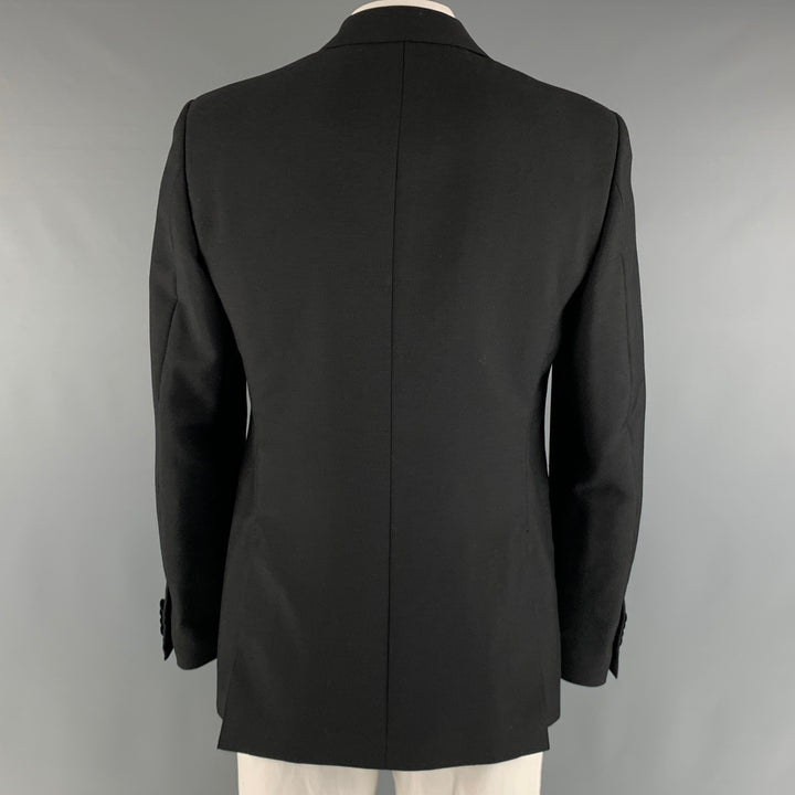 SALVATORE FERRAGAMO Size 42 Black Solid Wool Mohair Sport Coat