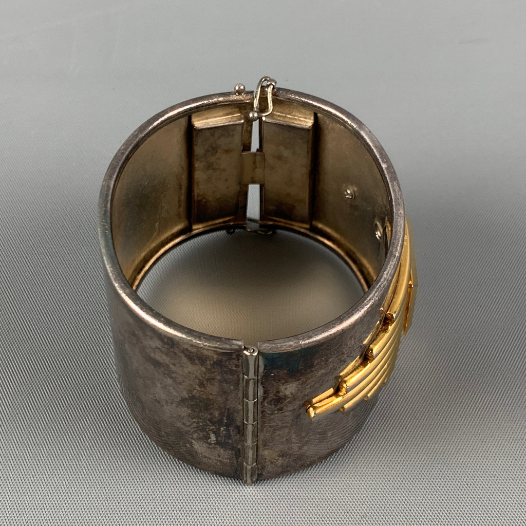 ALFRED DURANTE Silver Gold Metal Art Deco Watch Bracelet