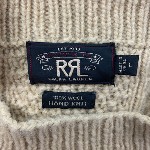 RRL by RALPH LAUREN Size L Khaki Knitted Wool Crew-Neck Sweater