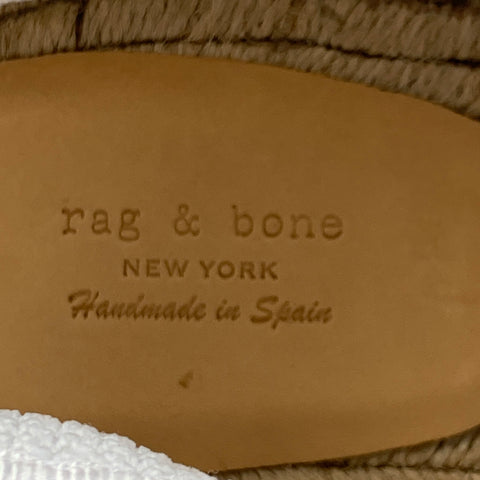 RAG & BONE Size 12 White Natural Mesh Espadrille Loafers