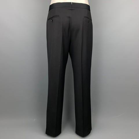 PAL ZILERI Cerimonia Size 40 Black Virgin Wool Shawl Collar Tuxedo