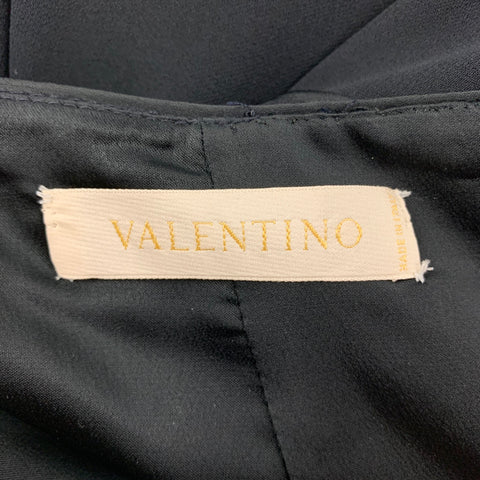 VALENTINO Size 8 Black Acetate Blend Long Skirt