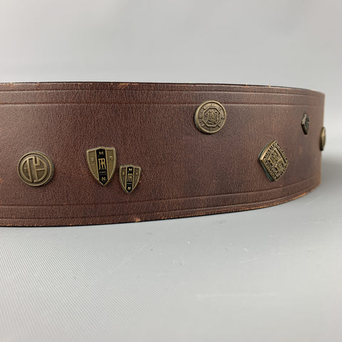 Vintage MATSUDA Monsieur Nicole Brown Leather Belt