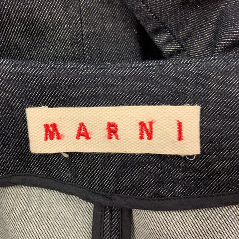 MARNI Size 0 Indigo Cotton Dolman Sleeve Jacket