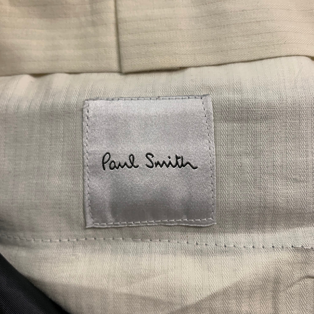 PAUL SMITH Size 38 Black Wool Notch Lapel Suit