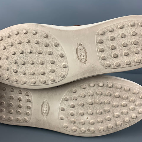 TOD'S Zapatillas de cuero marrón talla 10