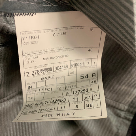 TOM FORD Size 48 Dark Gray Wool Notch Lapel Suit