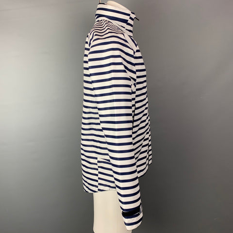 POLO by RALPH LAUREN Talla S Chaqueta Náutica de Poliéster a Rayas Azul Marino y Blanca