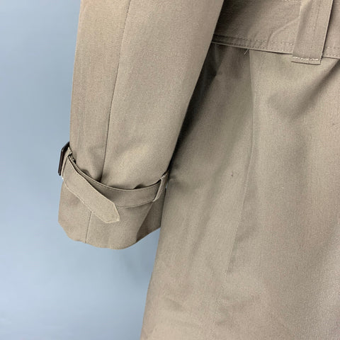 CHRISTIAN DIOR Size 44 Khaki Wool Polyester Trenchcoat