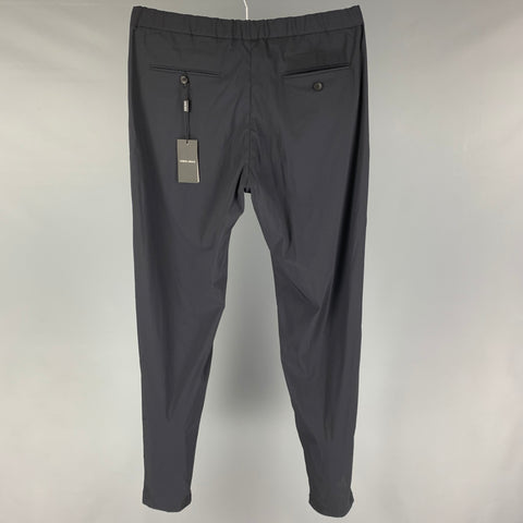 GIORGIO ARMANI Size 34 Navy Wool Blend Elastic Waistband Dress Pants