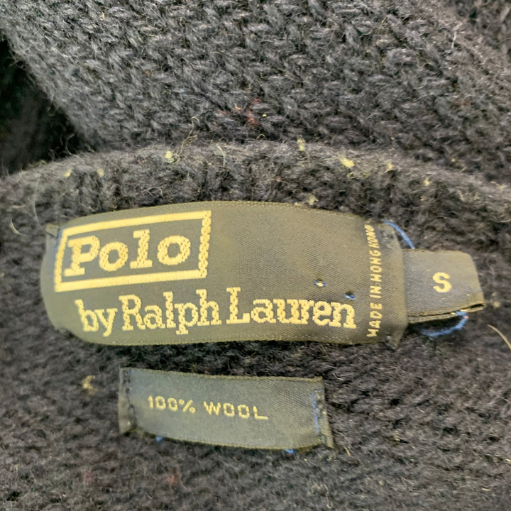 POLO par RALPH LAUREN Taille S Pull en laine drapeau rouge marine