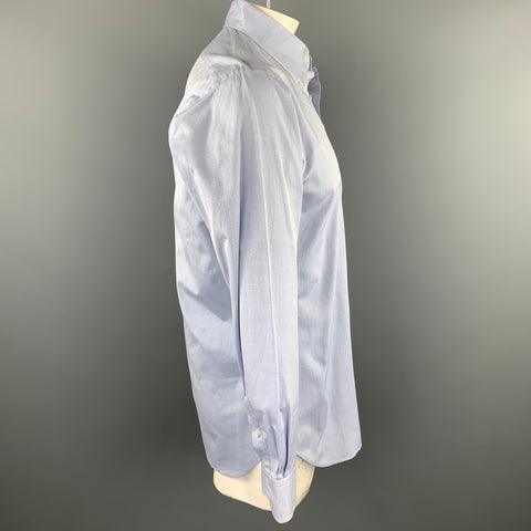 HAMILTON Size L Light Blue Cotton Button Down Long Sleeve Shirt