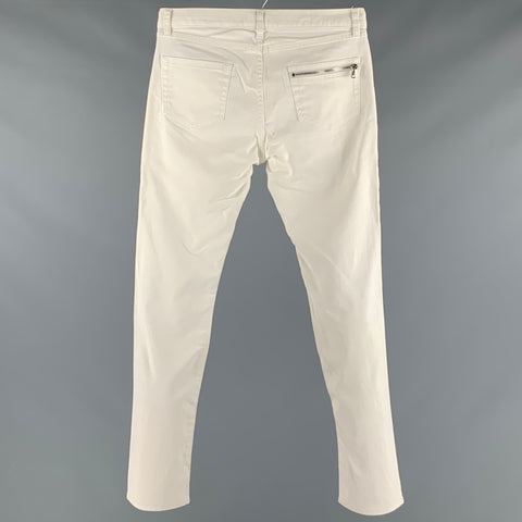 JOHN VARVATOS Size 31 Off White Cotton Blend Jeans